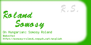 roland somosy business card